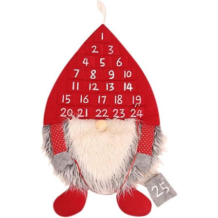 Holibanna Adventskalender Nedtælling til Vægophæng Kalender Rød