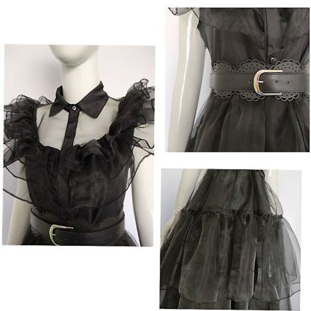 Pige Onsdag Kjole Til Børn Voksen Wednesday Addams Familie Cosplay Skole Dans Kostume Karneval Fest Kjole Udklædning Outfit -a