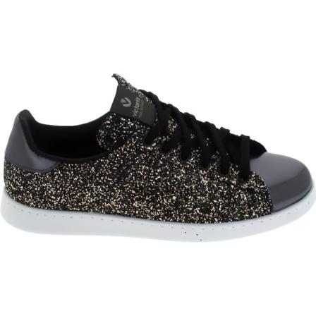 Sneakers dam - VICTORIA - 12558 Svart - Syntet - Snören - Platta Svart 39