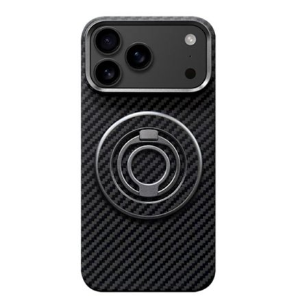 Mobilskal till iPhone 17 MagSafe Kevlar Metal Ring - 1500D Coarse