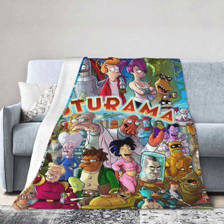 Futurama Filtar Plysch Resefiltar Sovrum Vardagsrum Soffa Kontor