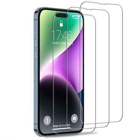 3-PAKK - iPhone 14 Pro Skjermbeskytter i herdet glass