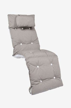 Fritab - Pude til Baden Baden , flock - Grå - Hynder til solstole & solsenge - Fra Homeroom