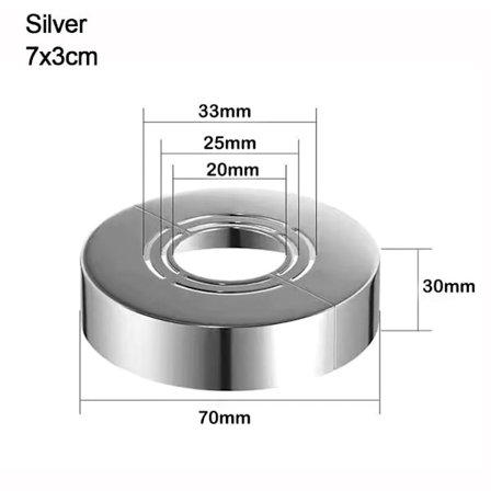 Brusearmatur låg Vandhane Dekorativ låg SØLV 7X3CM