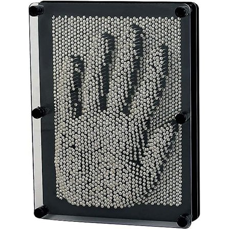 8in x 6in 3D Stor Pin Art Tavle - Klassisk Skrivebords Novelty Skulptur - Lavet af Plastik og Metal