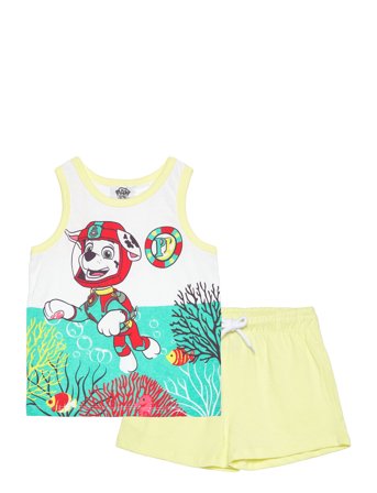 Paw Patrol T Shirt + Short - White - 110