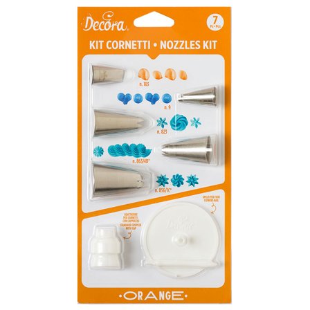 Sprøjtesæt Hvid/Sølv 7-pak