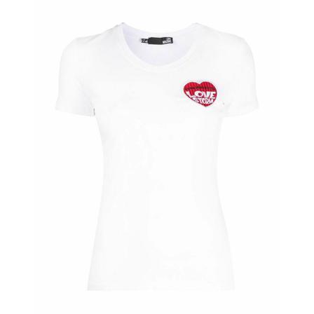 Love Moschino T-Shirts Hvid, Dame