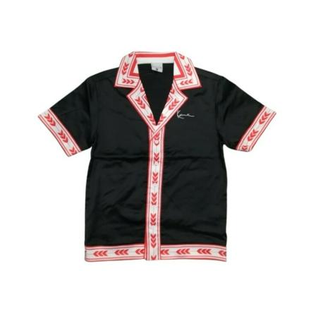 Karl Kani Beisbolera Resort Shirt Sort, Herre Skjorter