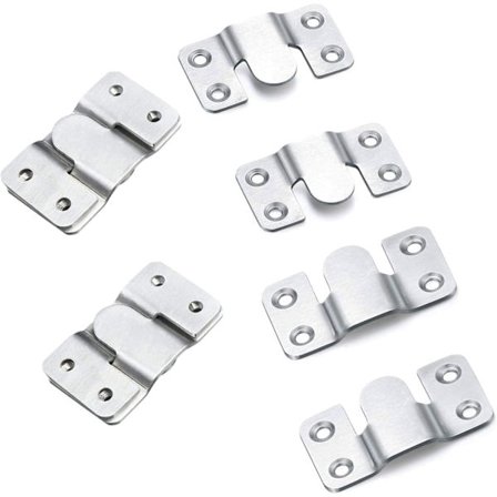 6 stk. Skjulte Møbelbeslag Indbyggede Interlock Hængere