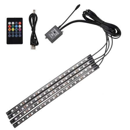 Neon Light Foot Strip Light Kit 72LED FJÄRR USB 72LED FJÄRR