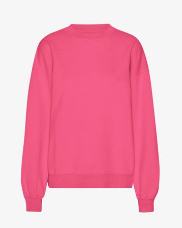 Organic Oversized Crew - Bubblegum Pink - Female - M