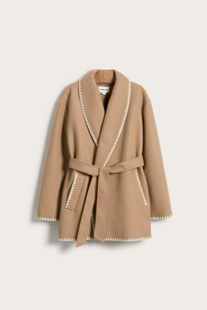 Jakke med kontrastsømmer | Beige | Dame | Kappahl