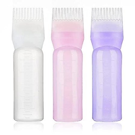 3 stk. Rodkam Applikatorflaske Tomme Hårfarveflaske Dispenser