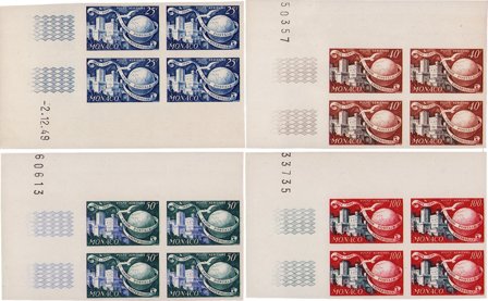 Monaco - YT NDPA45-48 - Utakket - 4-blok - Postfrisk