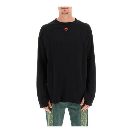 Marine Serre, T-Shirts Zwart, Heren, Maat:L