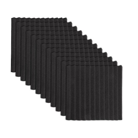 12 kpl Mustaa Akustiikkaa Vaimentavaa Vaahtoa Akustiikkaa Laattoja Studiovaahtoa Ääni 2,5 x 30 x 30cm