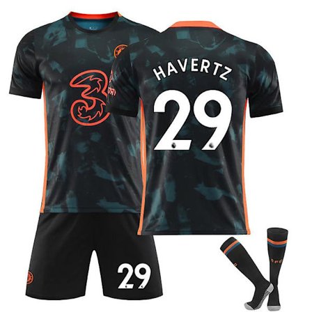 Chelsea 2 Away No.29 Kai Havertz T-Shirt Uniform Football Shirt
