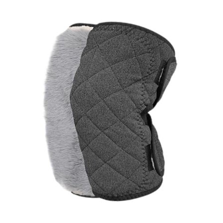 Vinter Knevarmere for kvinner og menn Knestøtter for sport Ski Mørkegrå plysjfôret
