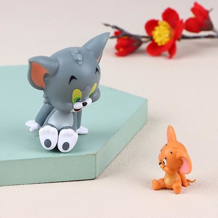 Anime Tom Og Jerry Kawaii Blind Box Actionfigur Ost Stil Modell Barn Leker (En Størrelse)