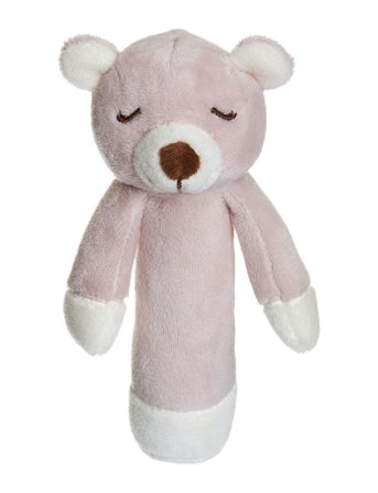 Teddykompaniet | Diinglisar, Rattle, Teddybear, Dusty Pink | 14 CM