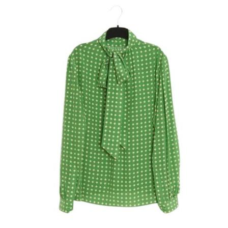 Saint Laurent Vintage Pre-owned Silk tops Grøn, Dame