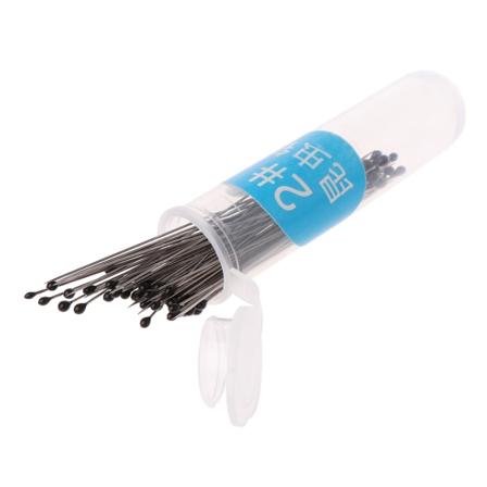 Rustfrit stål 100 stk prøvestifter med epoxyharpiks til hoved til entomologi