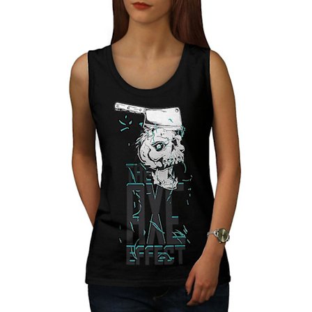Yxeffekt Head Skull Dam Blacktank Top | Wellcoda
