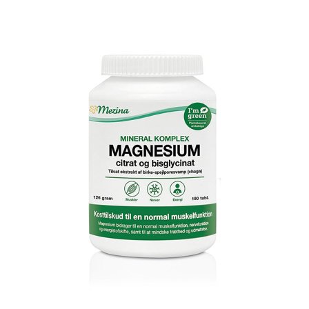 Mezina Mineral Komplex, Magnesium 180 tabl, Helse & Madvarer, Kosttilskud, Knogler, Led & Muskler