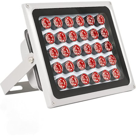 IR-illuminator med lang rekkevidde opptil 330 fot/100 m, 30 lysdioder 850 nm, IR-infrarødt lys for sikkerhetskamera, vanntett, automatisk på/av, 