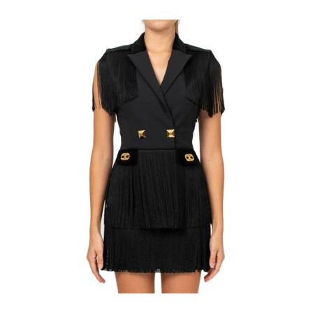 Elisabetta Franchi, Short Dresses Czarny, Kobieta, Rozmiar: S