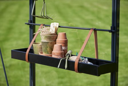 Juliana F04573 Växthushylla svart 760x145x56 mm, Växthus & orangerier