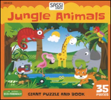 Jungle animals. Giant puzzle and book. Con puzzle Simon Miller