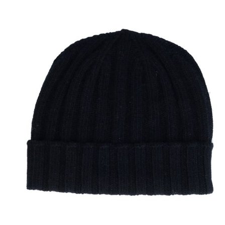 MJM Hats - Svart cuff Beanie - Beanie Soft Rec Cashmere/Wool Black Cuff @ Hatstore