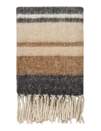 House Nordic Jorun - Plaid, Wool Mix, Black/Brown, 130X170 Cm - Multi/patterned - 170X130CM