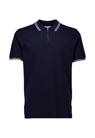 Lindbergh Polo Shirt With Zip Tröjor Herr Blå 3XL