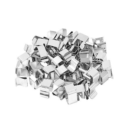 Pakke med 50 tagrenderclips til lys, holdbare metalkroge, udendørs kroge, lysmontering, holdbare til juledekoration