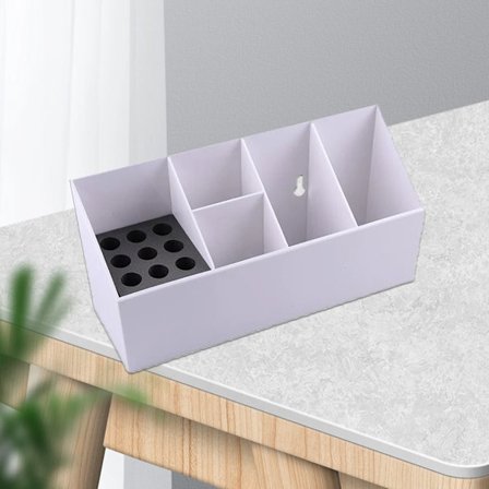 Kampaamotyökalujen säilytyslaatikko Kotelo Sakset Hiusakset Hyllypidike Liukumaton Parturi Kampa Klipsit Harjat Kampaamoteline