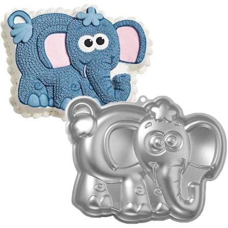 3D Elefant Kageform Aluminiumfolie Fødselsdag Kageform Kageform Diy Kager, Feriegaver,