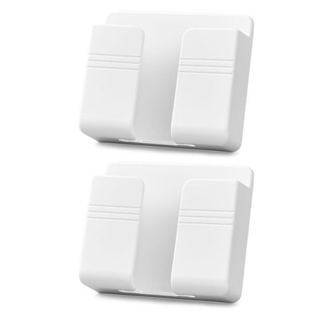 2 stk. telefonholder vægmonteret skadefri vægbeslag til smartphones mobiltelefonstativ opladningsholder