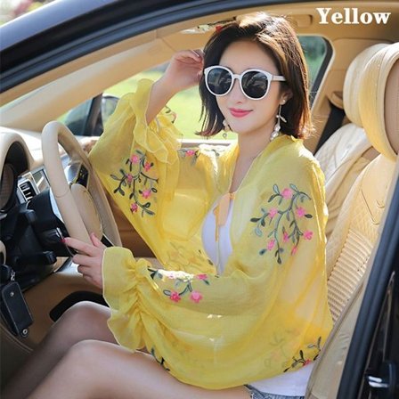 Solbeskyttelsesermer Strandsjal GULT