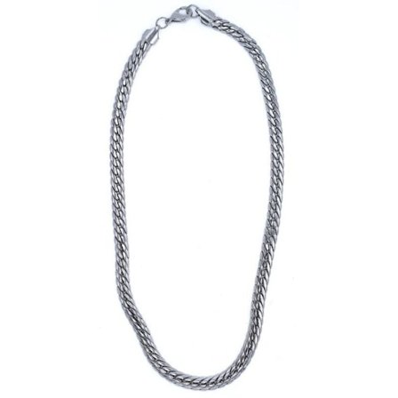Sølvfarvet kædehalskæde - 7 mm