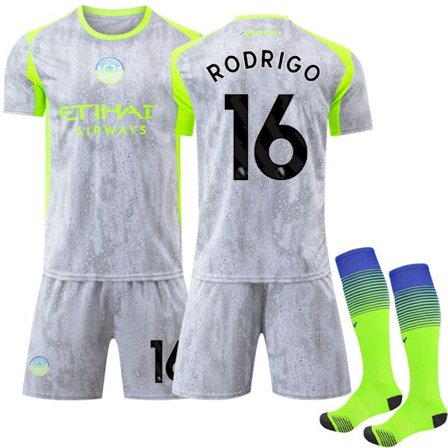 25-26 Manchester City Bortedrakt Barn Voksen Fotballdrakt med Sokker