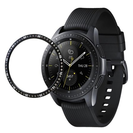 Samsung Galaxy Watch (46mm) aluminiumlegering med kristalldekor - Svart