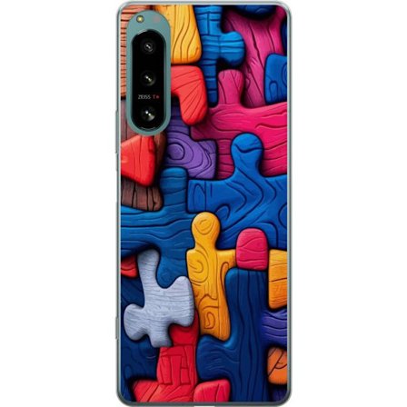 Kompatibelt Mobildeksel til Sony Sony Xperia 5 IV Lekefull illustrasjon med Stitch blant rosa epler i en myk pastell design som kombinerer søthet og