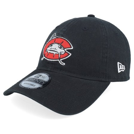 New Era - MiLB Black unconstructed Czapka Z Daszkiem - Carolina Mudcats Milb 9TWENTY Black Dad Cap @ Hatstore