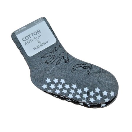 3-pak Anti-skrid strømper Dinosaurie 22/24