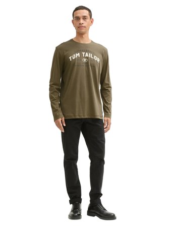 Tom Tailor Printed Longsleeve - Khaki green - S