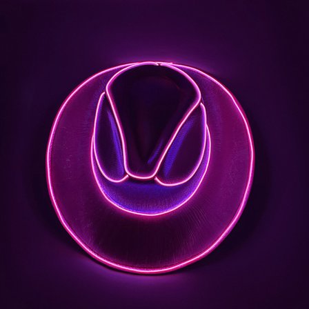 Disco Luminous Cowboy Hat Glowing Light Bar Cap