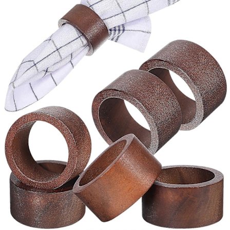 6 stk. Servietringe Træ Servietringe Servietholdere Til Stofservietter Spisebord Servietholder Til Hjem Bryllupsfest